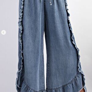 EASY BOHO RUFFLE PANTS